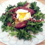 Lyonnaise Salad with Roasted & Smashed Red Potatoes