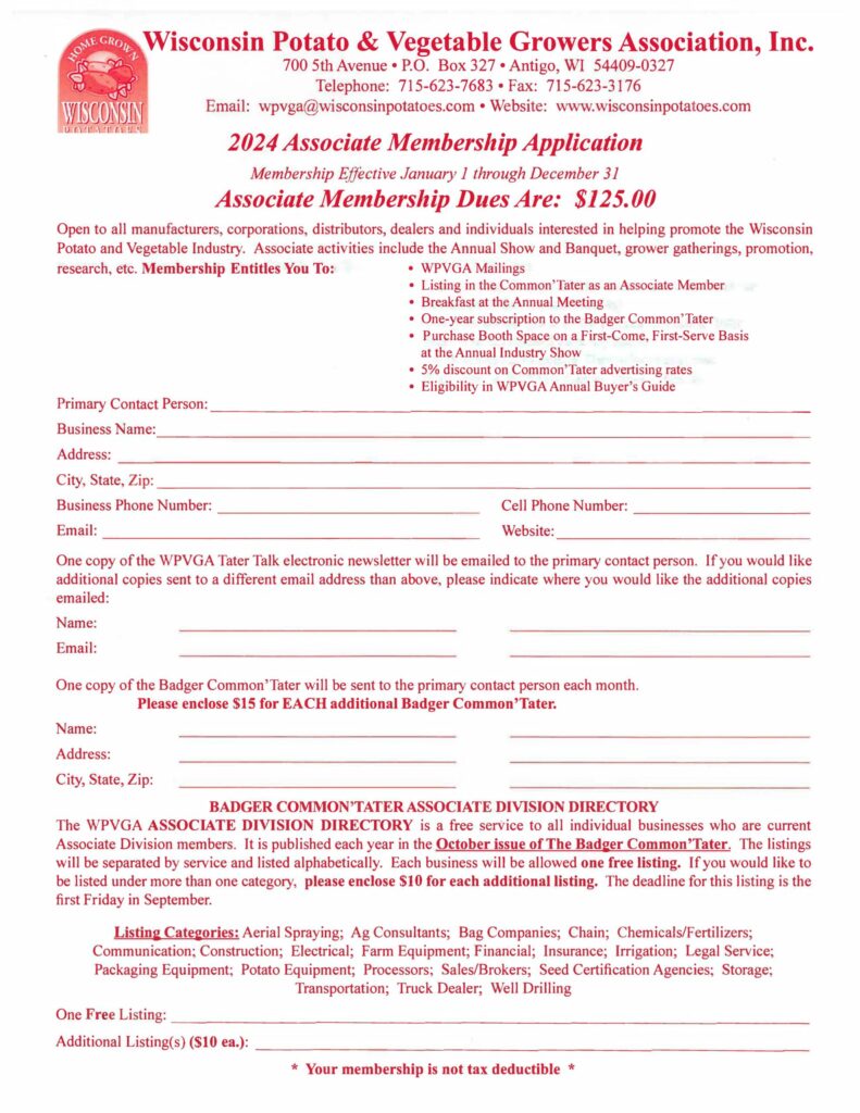 Associate Membership Application 2024