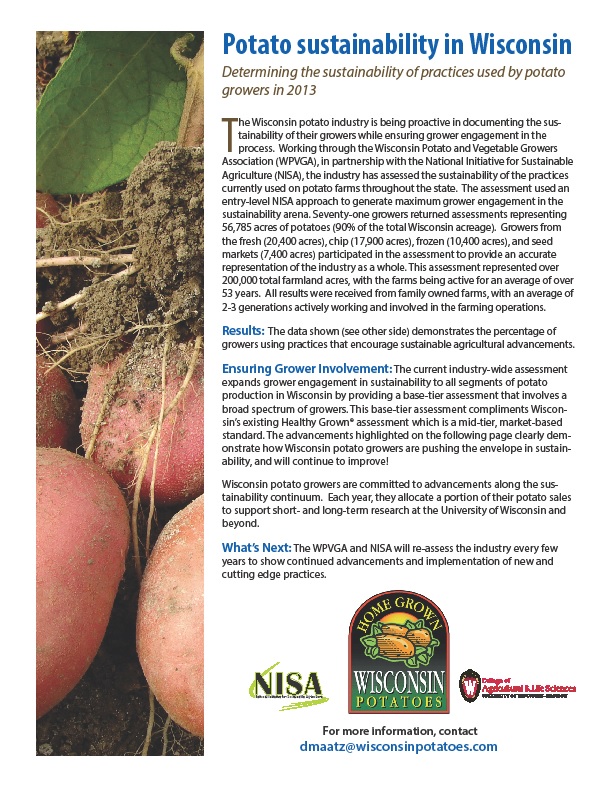 Potato Sustainability in Wisconsin – Short