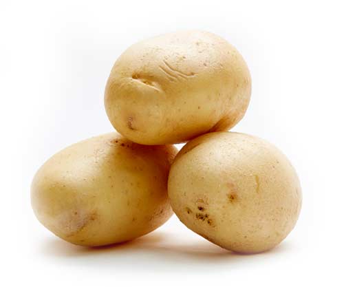Raw white potatoes